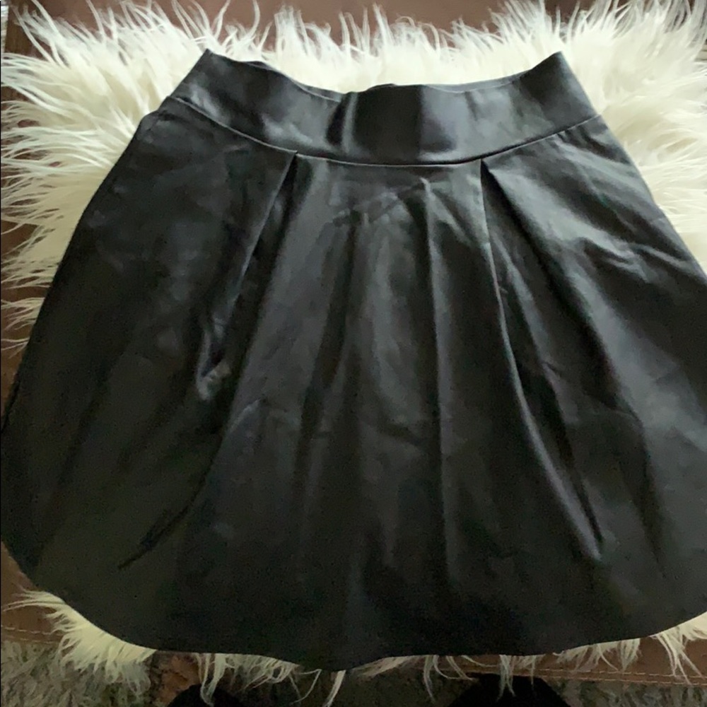 Charlotte Russe pleated pleather skirt
